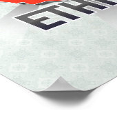 エチオピア国旗の地図2.0 ポスター (角)