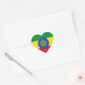 エチオピア国旗の壮麗な愛国心 ハートシール (封筒)