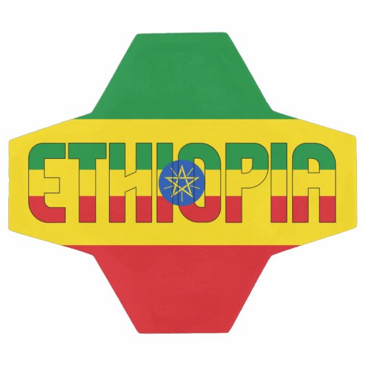 エチオピア国旗の愛らしい愛国心 サッカーボール (フラット)