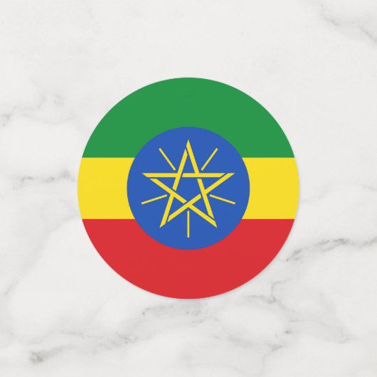 エチオピア国旗を持つ表紙吹雪 コンフェッティ (スモール正面)