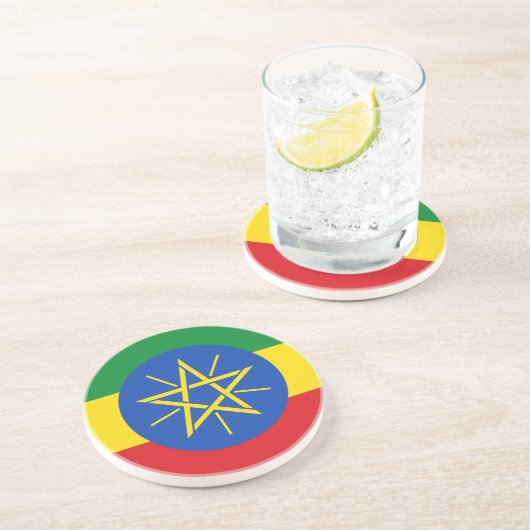 エチオピア国旗を掲げたコースター コースター (側面)