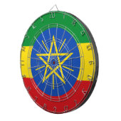 エチオピア国旗を掲げたダーツボード ダーツボード (正面右)
