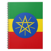 エチオピア国旗を掲げたノートブック ノートブック (正面)