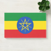 エチオピア国旗を掲げたメモ ポストイット (オフィス)