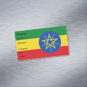 エチオピア国旗を掲げた名刺マグネット マグネット名刺 (インサイチュ)