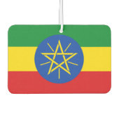 エチオピア国旗を掲げた車の新入生 カーエアーフレッシュナー (正面)