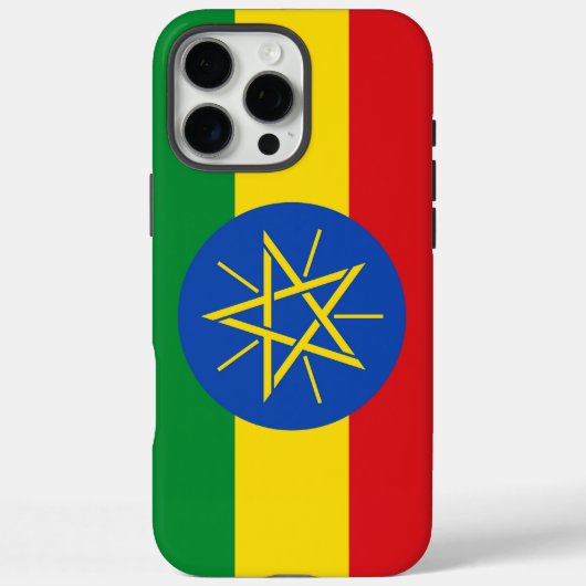 エチオピア国旗入り Apple iPhone 16 Pro Max カバー (裏面)
