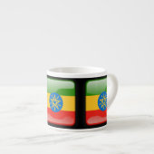 エチオピア国旗 エスプレッソカップ (正面右)