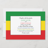 エチオピア国旗、エチオピア結婚国旗 招待状 (正面)