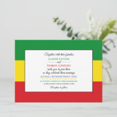 エチオピア国旗、エチオピア結婚国旗 招待状 (スタンド正面)