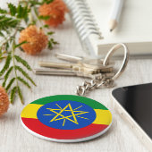 エチオピア国旗 キーホルダー (側面)