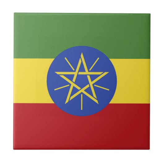 エチオピア国旗 タイル (正面)