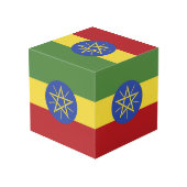 エチオピア国旗 フォトキューブ (裏面アングル)