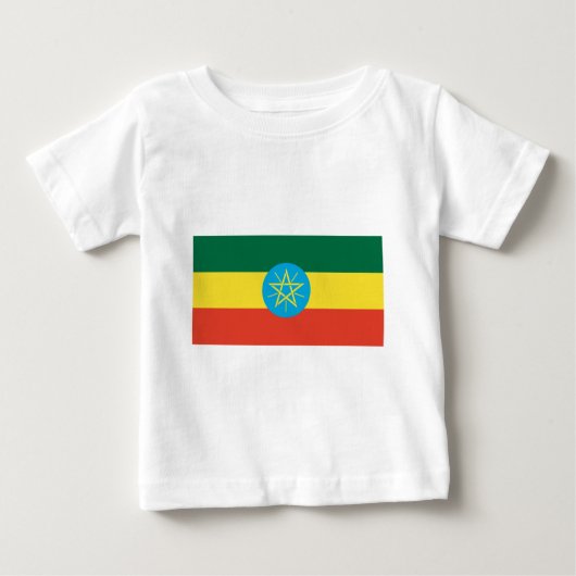 エチオピア国旗 ベビーTシャツ (正面)
