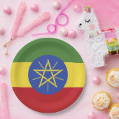 エチオピア国旗 ペーパープレート (パーティー)
