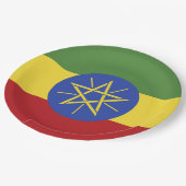 エチオピア国旗 ペーパープレート (アングル)