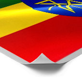 エチオピア国旗 –  ポスター (角)