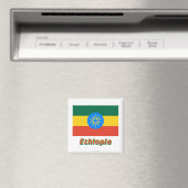 エチオピア国旗（名前） マグネット (インサイチュ (食洗機))