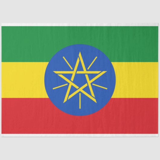 エチオピア国旗 薄葉紙 (正面)