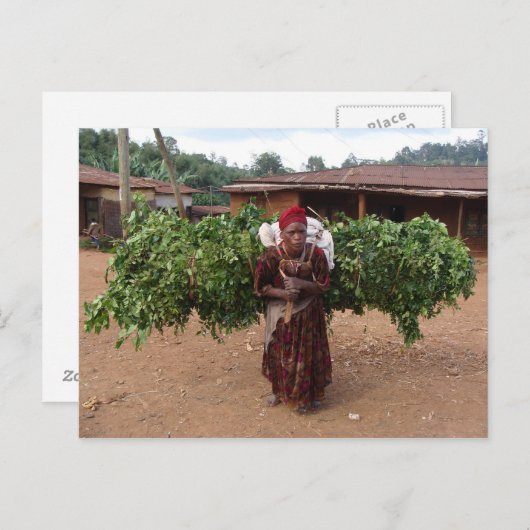 エチオピア女性5 ポストカード (正面/裏面)