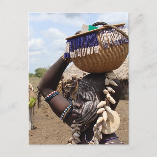 エチオピア女性6 ポストカード (正面)