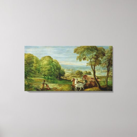 エチオピア宦官の洗礼 キャンバスプリント (正面)