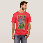 エチオピア教会絵画- Kidus Gebrealガブリエル Tシャツ (正面フル)