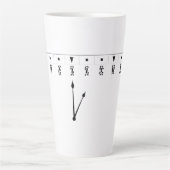 エチオピア数字時計 カフェラテマグ (正面)