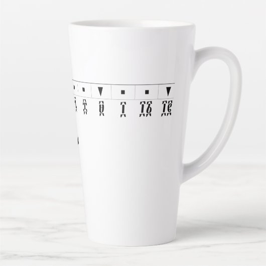 エチオピア数字時計 カフェラテマグ (右)