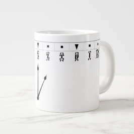 エチオピア数字時計 ジャンボコーヒーマグカップ