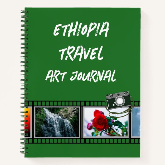 エチオピア旅行アートジャーナル/写真の追加 ノートブック (正面)