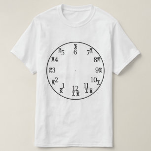 エチオピア時計 – アムハリックと英語の数字 Tシャツ