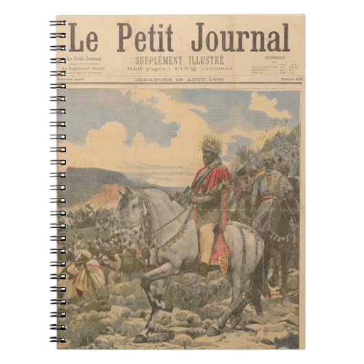 エチオピア皇帝Menelik IIのLe Petit Journal ノートブック (正面)