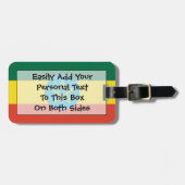 エチオピア簡単ID個人国旗 ラゲッジタグ (正面横)