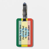 エチオピア簡単ID個人国旗 ラゲッジタグ (裏面縦)