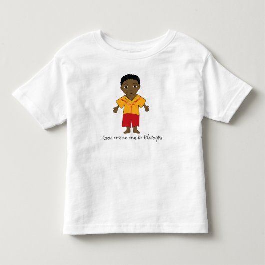 エチオピア製：少年 トドラーTシャツ (正面)