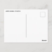 エチオピア，アディスアベバ ポストカード (裏面)