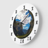 エチオピア・アフリカ時間 – 丸（大）壁時計 ラージ壁時計 (傾斜)