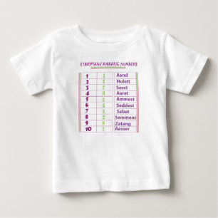エチオピア/アムハラの数値 ベビーTシャツ
