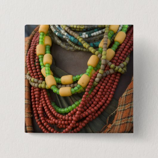 エチオピア：オモデルタ州ロワーオモ川流域 缶バッジ (正面)