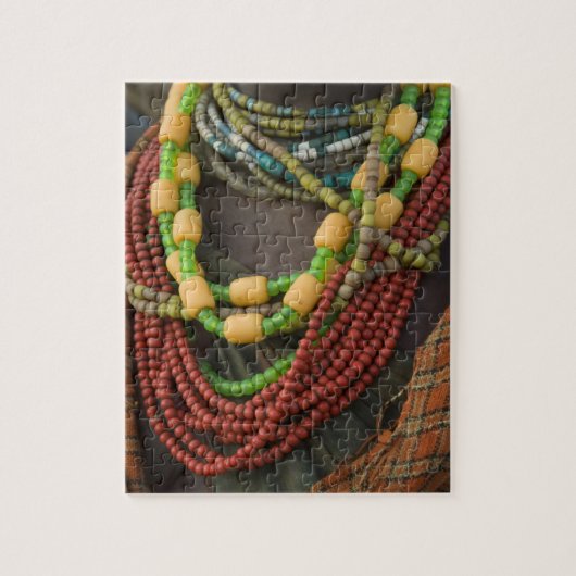 エチオピア:オモ川流域の下部、オモ・デルタ、 ジグソーパズル (縦)