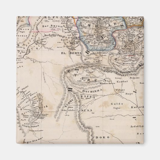 エチオピア、ソマリア、アフリカ マグネット (正面)