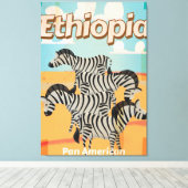 エチオピア・ヴィンテージ旅行ポスター キャンバスプリント (インサイチュ (ウッドフロア))