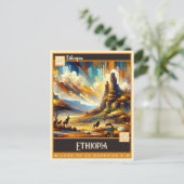 エチオピア |ヴィンテージ絵を描ー ポストカード (スタンド正面)