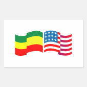 エチオピア – USA Hat 長方形シール (正面)