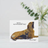 エチケットは犬を責める ポストカード (スタンド正面)