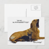 エチケットは犬を責める ポストカード (正面/裏面)