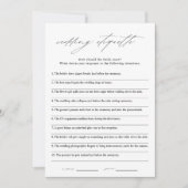 エチナエレガントー911ブライダルシャワーゲームカード 招待状 (正面)