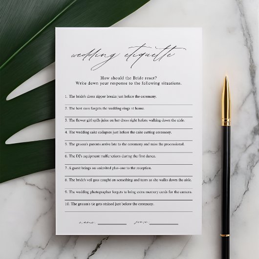 エチナエレガントー911ブライダルシャワーゲームカード 招待状