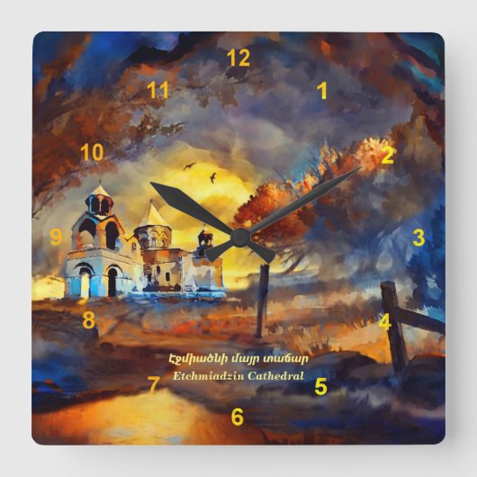 エチミアジン大聖堂 スクエア壁時計 (正面)